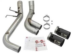 aFe - aFe Victory Series 4in 409-SS DPF-Back Exhaust w/ Dual Black Tips 2017 GM Duramax V8-6.6L(td) L5P - 49-44089-B - Image 2