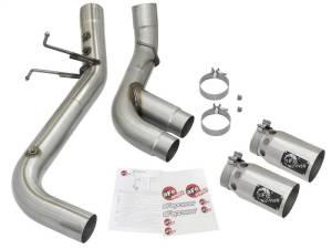 aFe - aFe Victory Series 4in 409-SS DPF-Back Exhaust w/ Dual Polished Tips 2017 GM Duramax V8-6.6L(td) L5P - 49-44089-P - Image 2