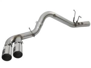 aFe - aFe Victory Series 4in 409-SS DPF-Back Exhaust w/ Dual Polished Tips 2017 GM Duramax V8-6.6L(td) L5P - 49-44089-P - Image 6