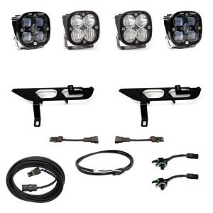 Baja Designs 2021+ Ford F150 Fog Pocket Kit SAE Clear Squadron Pro DC with Upfitter - 447699UP