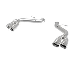 aFe POWER MACH Force-Xp 3in Axle-Back Exhaust 16-20 Chevy Camaro SS V8 6.2L w/o Mufflers - Polished - 49-44119NM-P