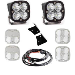 Baja Designs 07-18 Jeep Wrangler JK Squadron Pro Spot A-Pillar Kit LED Light Pods - White - 447797