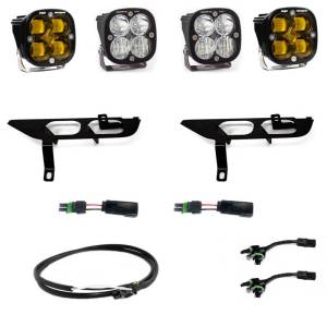 Baja Designs 21-22 Ford F-150 Squadron SAE Amber/Pro DC Up w/ DRL Fog Pocket Light Kit - 447868UP