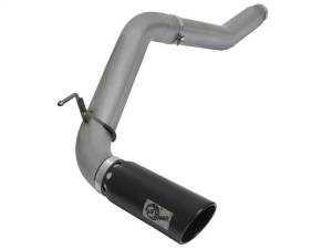 aFe LARGE BORE HD 5in DPF-Back SS Exhaust w/ Black Tip 2016 Nissan Titan 5.0L V8 (td) CC SB - 49-46112-B