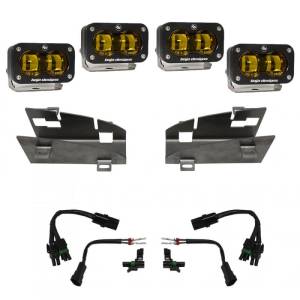 Baja Designs 19-22 Dodge RAM 1500 Rebel / 21-22 1500 TRX S2 SAE Dual Fog Pocket Light Kit - Amber - 448169