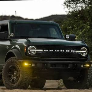 Baja Designs - Baja Designs 21-22 Ford Bronco w/Steel Bumper S2 SAE Sportsmen Fog Pocket Light Kit - Clear - 448174 - Image 2