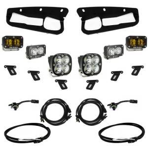 Baja Designs 21-22 Ford Bronco w/Steel Bumper S2 SAE Sportsmen Fog Pkt Light Kit w/Upfitter - Amber - 448178UP