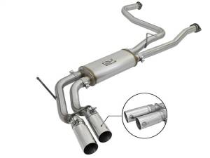 aFe POWER Rebel Series 2-1/2in 409 SS Cat Back Exhaust w/ Polished Tips 16-17 Nissan Titan V8 5.6L - 49-46126-P