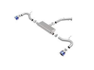 aFe - aFe Takeda 2.5in 409 SS Axle-Back Exhaust System Blue Flame 18-20 Hyundai Elantra GT L4-1.6L(t) - 49-47016-L - Image 3