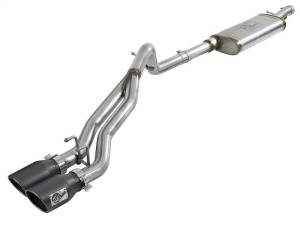 aFe Rebel Series Cat-Back 2.5in Dual Center Exit SS Exhaust w/ Black Tips 07-14 Jeep Wrangler V6 - 49-48054-B