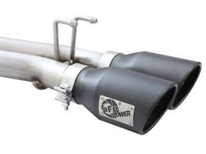 aFe - aFe Rebel Series Cat-Back 2.5in Dual Center Exit SS Exhaust w/ Black Tips 07-14 Jeep Wrangler V6 - 49-48054-B - Image 5