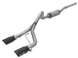 aFe Rebel Series CB 2.5in Dual Center Exit SS Exhaust w/ Black Tips 07-15 Jeep Wrangler 3.6L/3.8L V6 - 49-48056-B