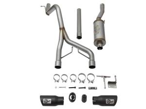 aFe - aFe Rebel Series CB 2.5in Dual Center Exit SS Exhaust w/ Black Tips 07-15 Jeep Wrangler 3.6L/3.8L V6 - 49-48056-B - Image 8