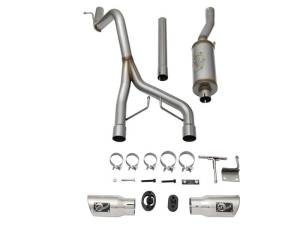 aFe - aFe Rebel Series CB 2.5in Dual Center Exit SS Exhaust w/ Polish Tip 07-15 Jeep Wrangler 3.6L/3.8L V6 - 49-48056-P - Image 8