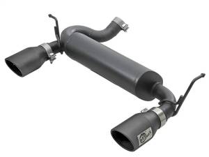 aFe Rebel Series 2.5in 409 SS Axle-Back Exhaust w/ Black Tips 2007+ Jeep Wrangler (JK) V6 3.6L/3.8L - 49-48061-B