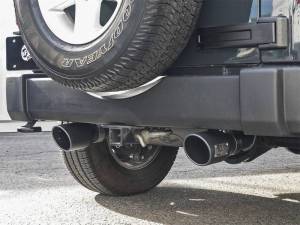 aFe - aFe Rebel Series 2.5in 409 SS Axle-Back Exhaust w/ Black Tips 2007+ Jeep Wrangler (JK) V6 3.6L/3.8L - 49-48061-B - Image 2