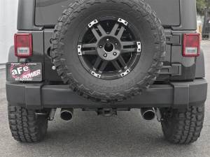 aFe - aFe Rebel Series 2.5in 409 SS Axle-Back Exhaust w/ Black Tips 2007+ Jeep Wrangler (JK) V6 3.6L/3.8L - 49-48061-B - Image 3