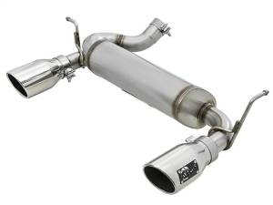 aFe Rebel Series 2.5in 409 SS Axle-Back Exhaust w/Polished Tips 07+ Jeep Wrangler (JK) V6 3.6L/3.8L - 49-48061-P