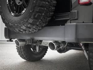 aFe - aFe Rebel Series 2.5in 409 SS Axle-Back Exhaust w/Polished Tips 07+ Jeep Wrangler (JK) V6 3.6L/3.8L - 49-48061-P - Image 3