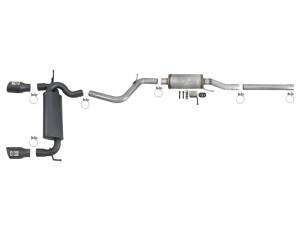 aFe - aFe Rebel Series 2.5in 409 SS Cat-Back Exhaust w/ Black Tips 2007+ Jeep Wrangler (JK) V6 3.6L/3.8L - 49-48062-B - Image 5