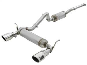 aFe Rebel Series 2.5in 409 SS Cat-Back Exhaust w/ Polished Tips 07+ Jeep Wrangler (JK) V6 3.6L/3.8L - 49-48062-P