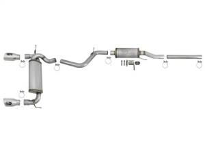 aFe - aFe Rebel Series 2.5in 409 SS Cat-Back Exhaust w/ Polished Tips 07+ Jeep Wrangler (JK) V6 3.6L/3.8L - 49-48062-P - Image 2