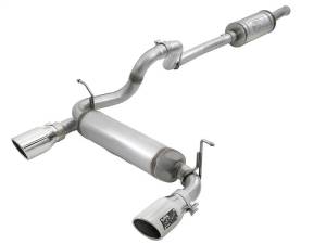 aFe Rebel Series 2.5in 409 SS Cat-Back Exhaust w/ Polished Tips 2018+ Jeep Wrangler (JL) V6 3.6L - 49-48066-P