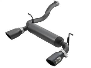 aFe Rebel Series 2.5in 409 SS Axle-Back Exhaust w/ Black Tips 2018+ Jeep Wrangler (JL) V6 3.6L - 49-48067-B