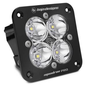 Baja Designs Squadron Pro Spot Pattern Black Flush Mount LED Light Pod - Clear - 491001