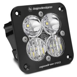 Baja Designs Squadron Pro Driving/Combo Pattern Flush Mount Black LED Light Pod - Clear - 491003