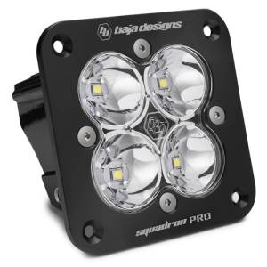 Baja Designs Squadron Pro Work/Scene Pattern Black Flush Mount LED Light Pod - Clear - 491006