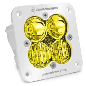 Baja Designs Flush Mount LED Light Pod White Amber Lens Driving/Combo Pattern Squadron Pro - 491013WT