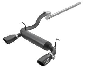 aFe Rebel Series 2.5in 409 SS Cat-Back Exhaust w/ Black Tips 18-19 Jeep Wrangler (JL) V6 3.6L - 49-48076-B