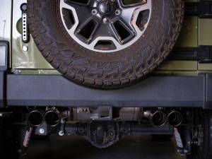 aFe - aFe Rebel Series 2.5in 409 SS Axle-Back Exhaust System Black 07-18 Jeep Wrangler (JK) V6-3.6L/3.8L - 49-48086-B - Image 7