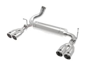 aFe Rebel Series 2.5in 409 SS Axle-Back Exhaust Polished 07-18 Jeep Wrangler (JK) V6-3.6L/3.8L - 49-48086-P