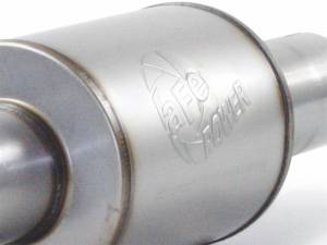 aFe - aFe Atlas Exhausts Mufflers Al Steel EXH Muffler 4 ID In/Out 8 Dia x 12L AL - 49-91014 - Image 2