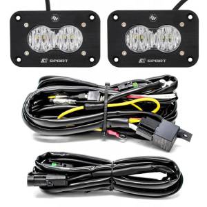 Baja Designs S2 Sport Flush Mount Wide Cornering Pattern LED Work Light Clear Lens Kit - 547807