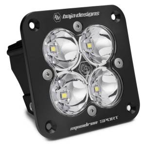 Baja Designs Squadron Sport Black Flush Mount LED Spot - Clear - 551001