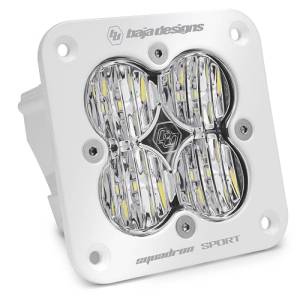 Baja Designs Squadron Sport White Wide Cornering Pattern Flush Mount LED Light Pod - Clear - 551005WT