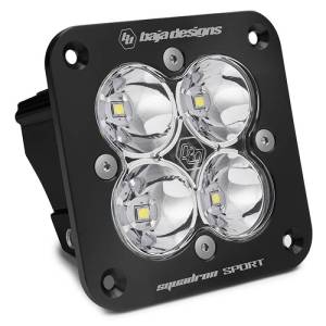 Baja Designs Squadron Sport Work/Scene Pattern Black Flush Mount LED Light Pod - Clear - 551006