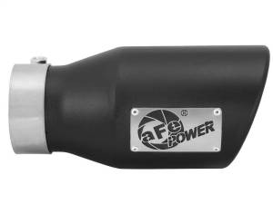 aFe - aFe Power Gas Exhaust Tip Black- 3 in In x 4.5 out X 9 in Long Bolt On (Black) - 49T30451-B09 - Image 2