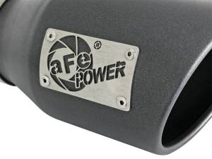 aFe - aFe MACH Force-Xp 3in 304 SS Metallic Black Exhaust Tip 3in In x 4-1/2in Out x 9in L Clamp-On Right - 49T30451-B091 - Image 2