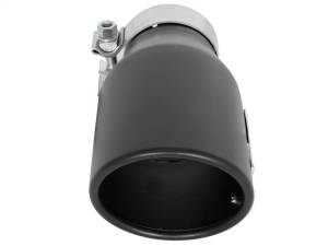 aFe - aFe MACH Force-Xp 409 SS Exhaust Tip Black (Left Side) 3in In x 4-1/2in Out x 9in L Clamp-On - 49T30452-B09 - Image 3