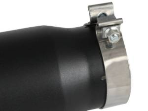 aFe - aFe Power Diesel Exhaust Tip Black- 4 in In x 5 out X 12 in Long Bolt On (Right) - 49T40501-B12 - Image 3