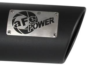 aFe - aFe Power Diesel Exhaust Tip Black- 4 in In x 5 out X 12 in Long Bolt On (Right) - 49T40501-B12 - Image 4