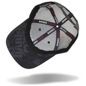 Banks Power - Banks Power Hat Twill/Mesh, Black/Gray/Black Curved Bill, Snap Backstrap - 96125 - Image 3