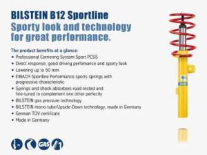 Bilstein B12 1992 BMW 320i Base Front and Rear Suspension Kit - 46-000767