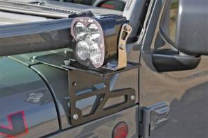 Fabtech - Fabtech 18-21 Jeep JL/JT Light Bracket Kit (Adjustable) - FTS24270 - Image 2