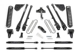 Fabtech 23-24 Ford F250/350 4WD Diesel 4in 4 Link System w/ Coils and Stealth Monotube Shocks - K2409M