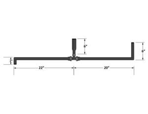 Fleece Performance - Fleece Performance Universal Pre-Formed 5/8in ID Hose w/ 90 Deg. Ends/1in ID T-Fitting - FPE-34258-A - Image 3